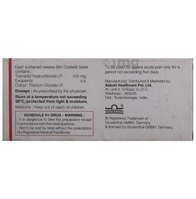 CONTRAMAL -SR 100MG TAB