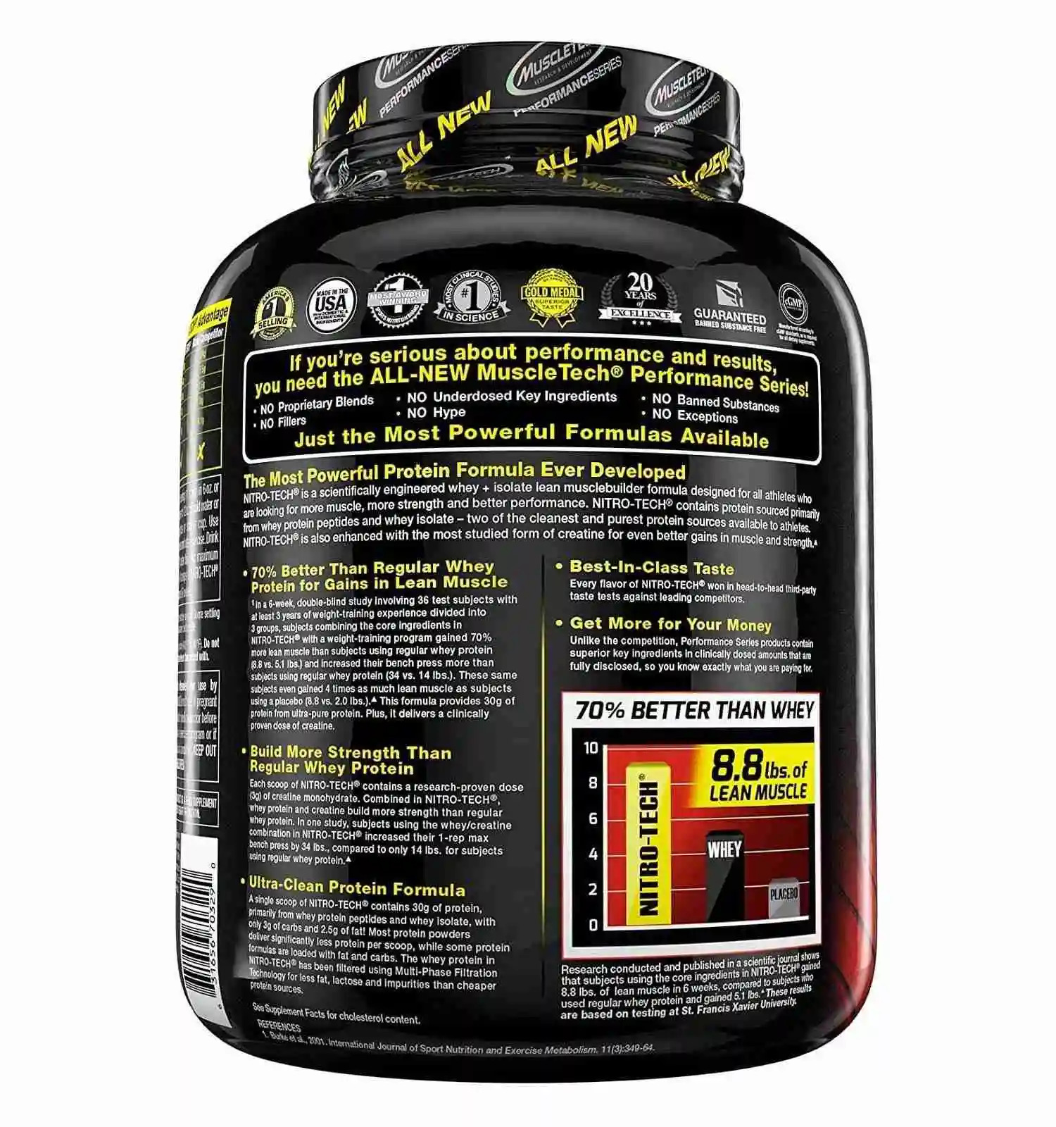 MT NITROTECH WHEY PROTEIN MILK CHOCOLATE 1.81KG