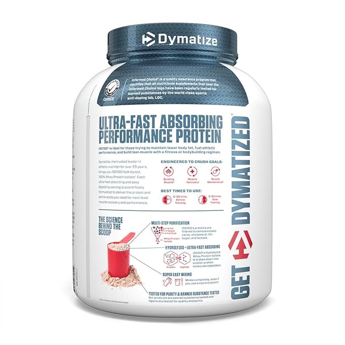DYMATIZE ISO100 WHEY PROTEIN GOURMET CHOCOLATE 2.27KG (5LBS)