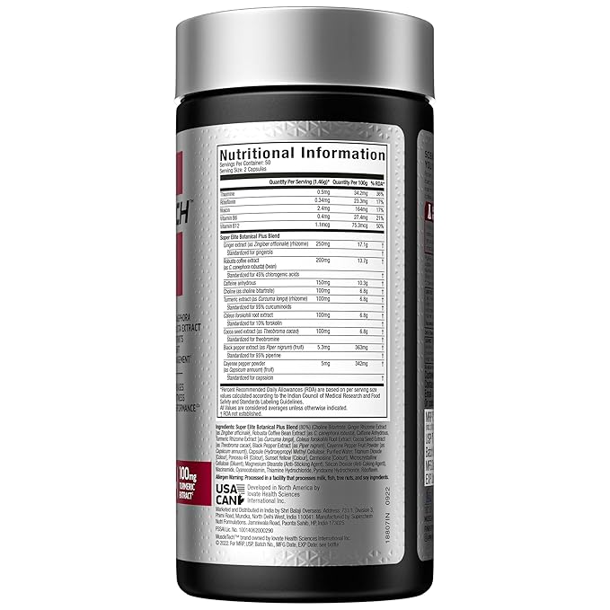 MUSCLETECH HYDROXYCUT SUPER ELITE 100 CAPSULES