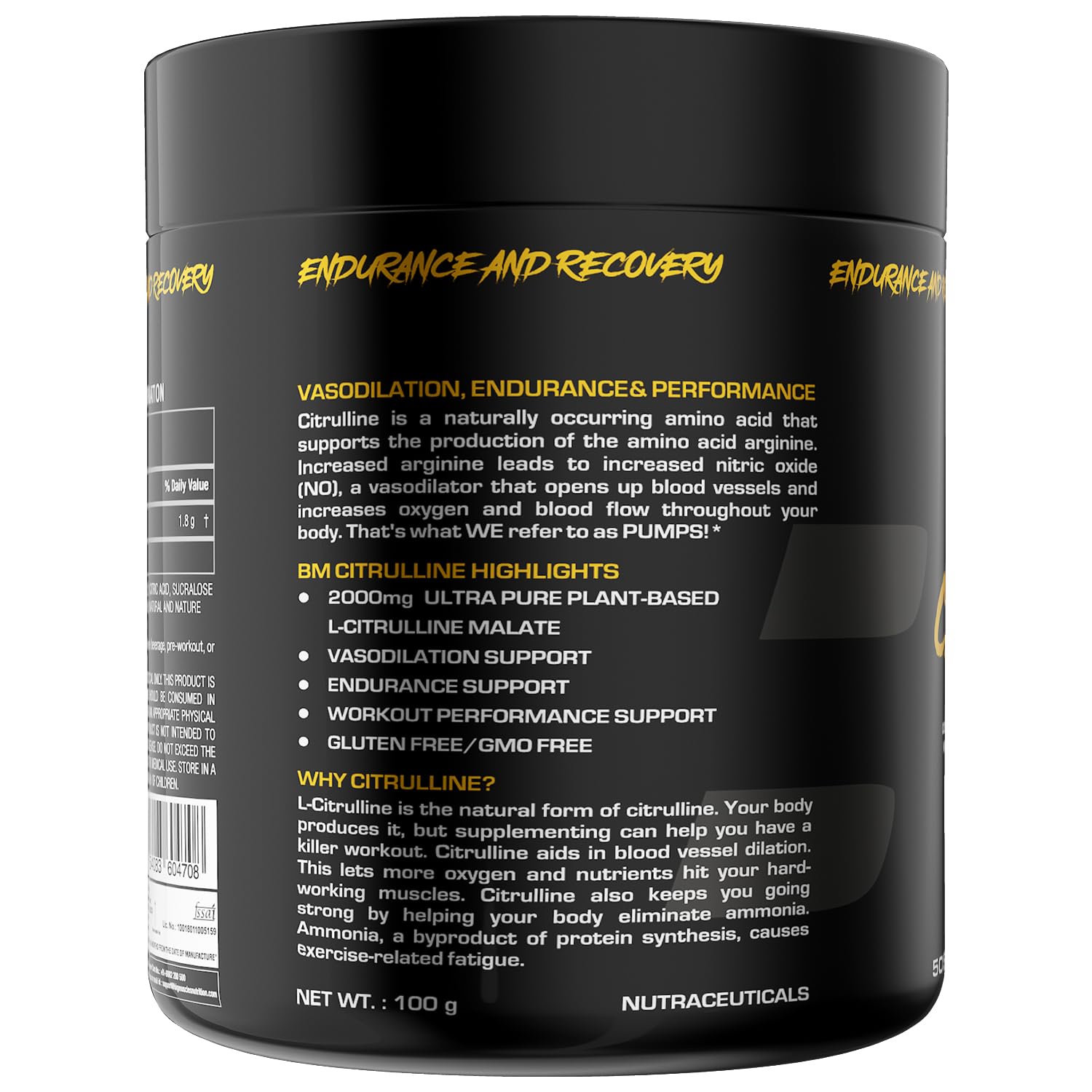 BIG MUSCLES CITRULLINE MALATE SEX ON THE BEACH 100GM
