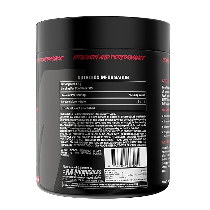 BIG MUSCLES CREAGEN UNFLAVOURED 250GM