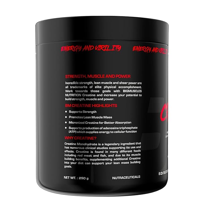 BIG MUSCLES CREAGEN UNFLAVOURED 250GM