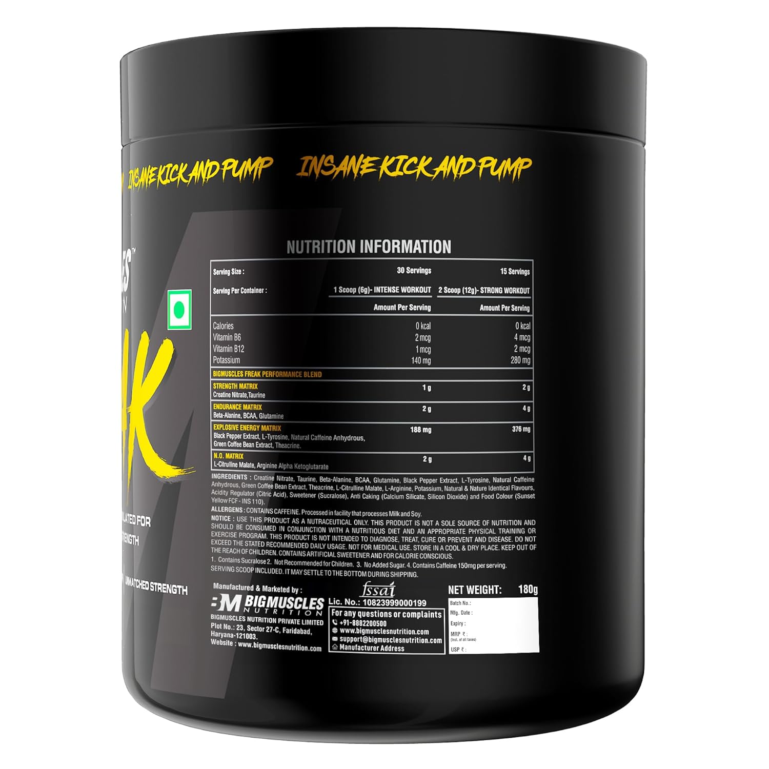 BIG MUSCLES FREAK TROPICAL CYCLONE 180GM