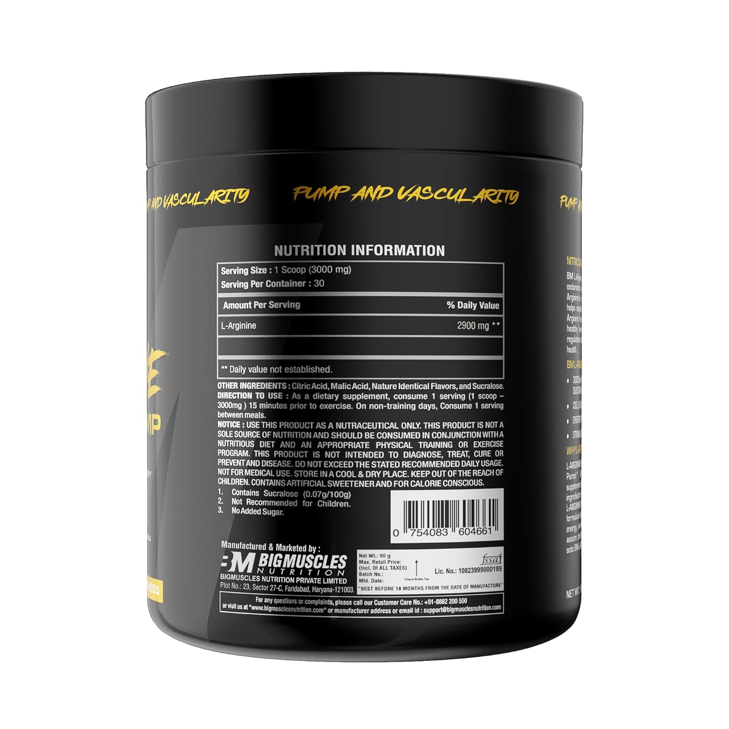 BIG MUSCLES L-ARGININE POWDER MANGO MADNESS 30 SERVINGS