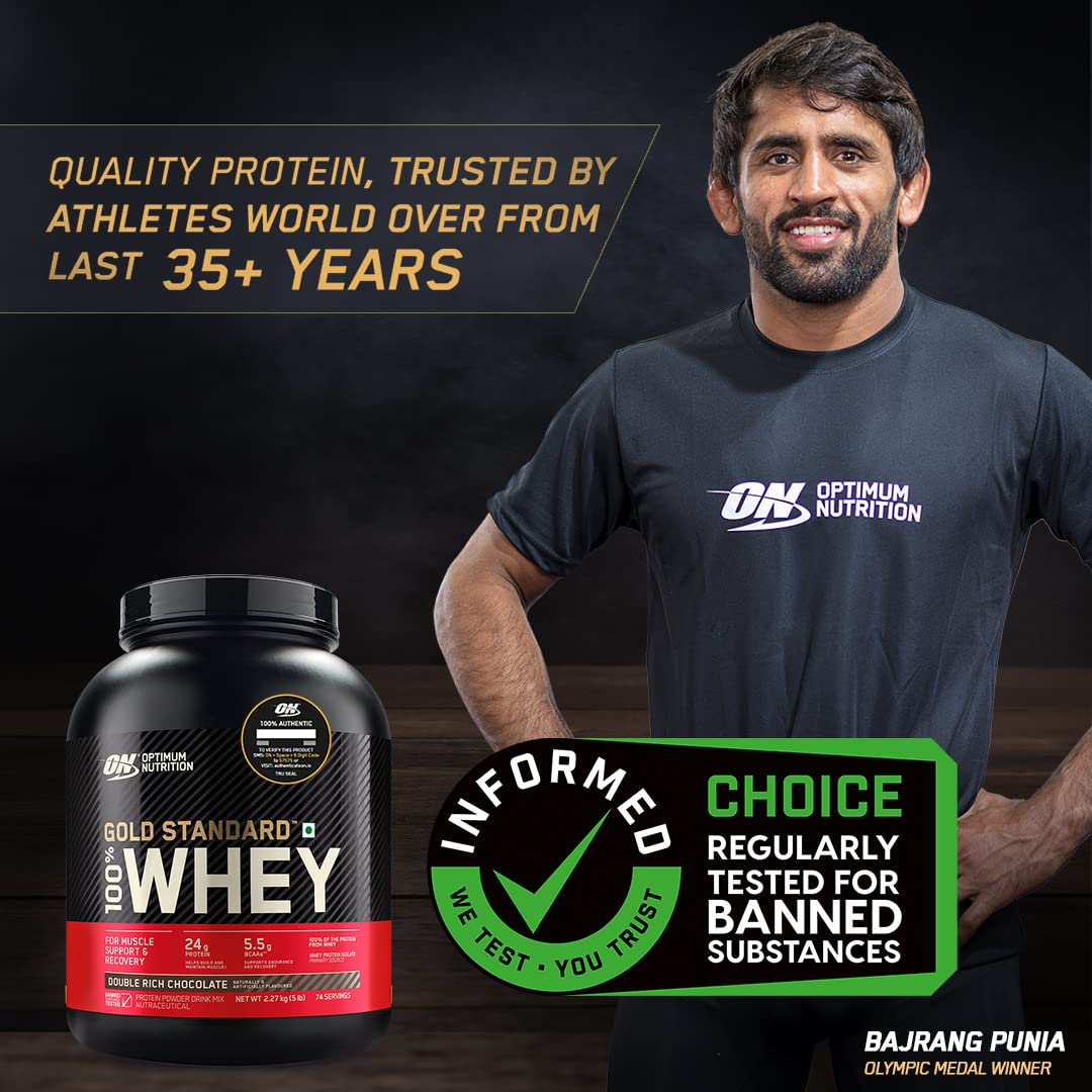 OPTIMUM NUTRITION GOLD WHEY PROTEIN DOUBLE RICH CHOCOLATE 454GM