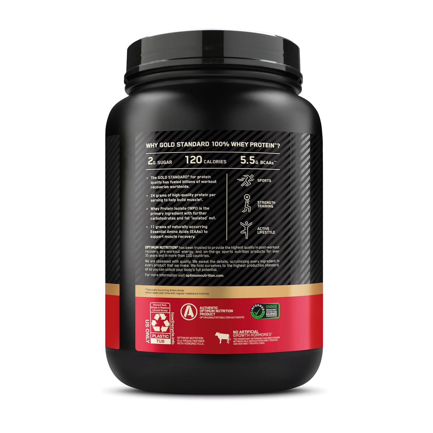 OPTIMUM NUTRITION GOLD WHEY PROTEIN VANILLA 2LBS