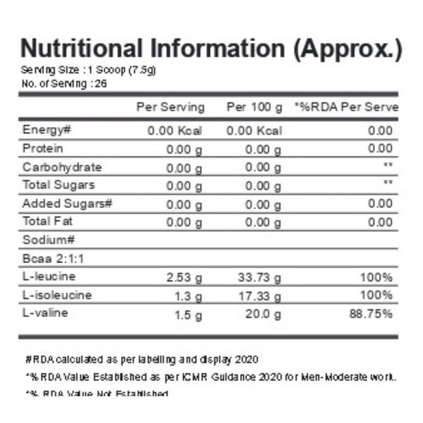 GIBBON NUTRITION BCAA FRUIT PUNCH 200GM