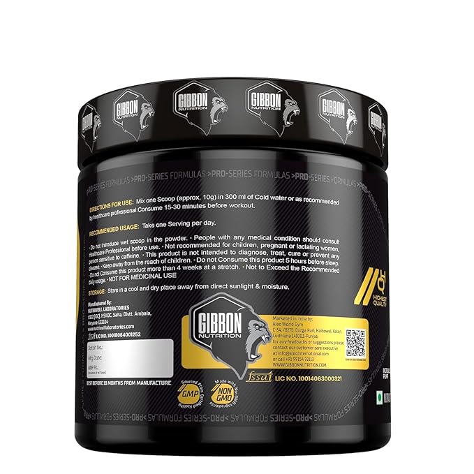 GIBBON NUTRITION LEVEL 10 PRE-WORKOUT COLA 250GM