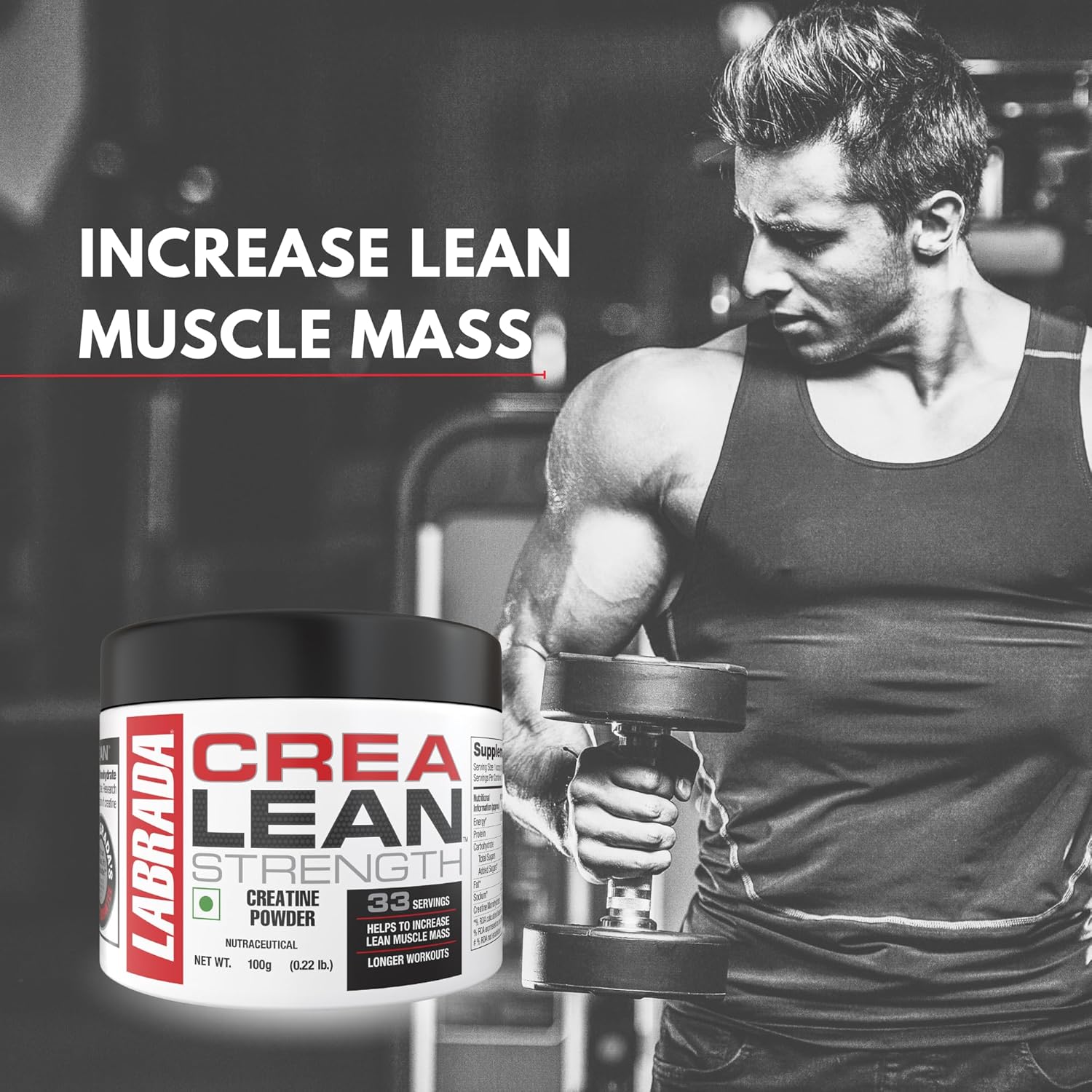 LABRADA CREALEAN STRENGTH CREATINE POWDER 100GM