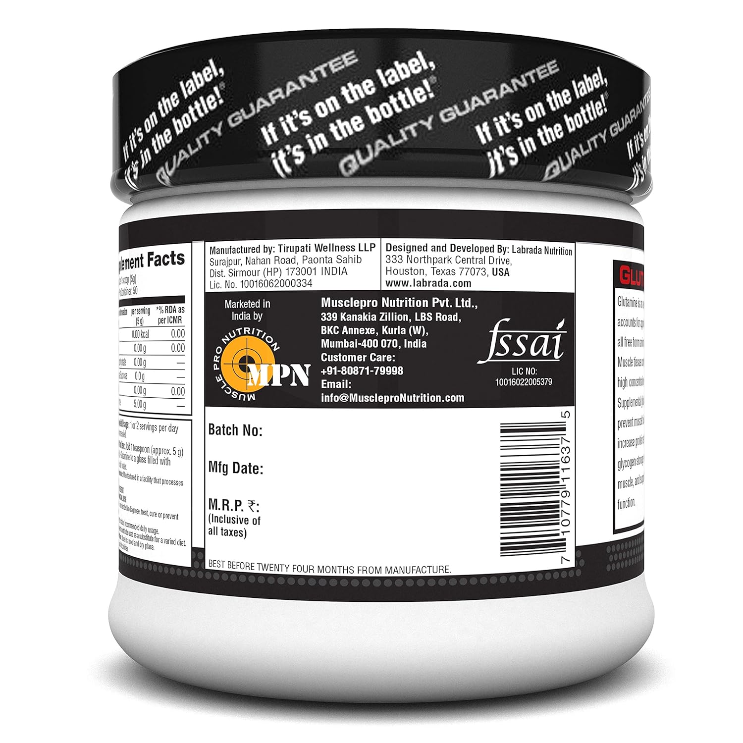 LABRADA GLUTALEAN 250GM