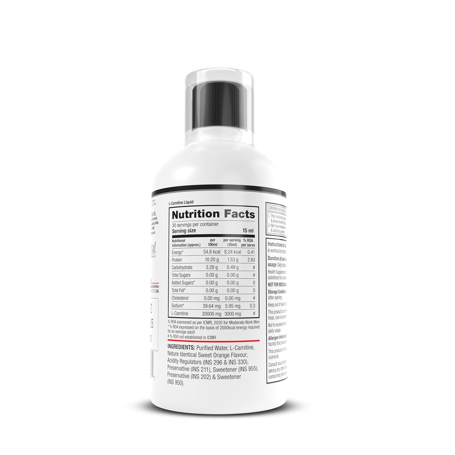 LABRADA L-CARNITINE 3000MG SWEET ORANGE LIQUID 450ML