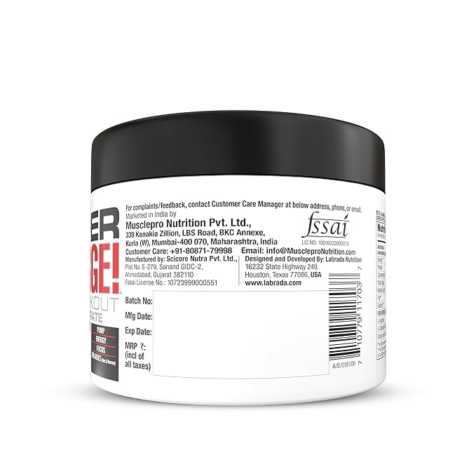 LABRADA SUPERCHARGE PRE-WORKOUT GREEN APPLE 150GM