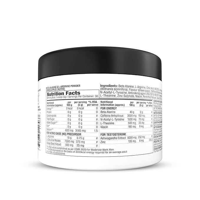 LABRADA SUPERCHARGE PRE-WORKOUT GREEN APPLE 150GM