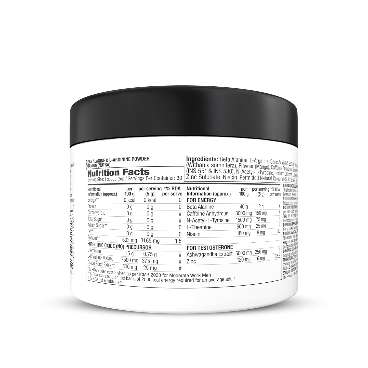 LABRADA SUPERCHARGE PRE-WORKOUT MANGO 150GM