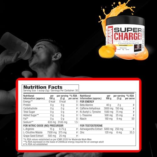LABRADA SUPERCHARGE PRE-WORKOUT MANGO 150GM
