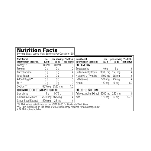 LABRADA SUPERCHARGE PRE-WORKOUT ORANGE 150GM