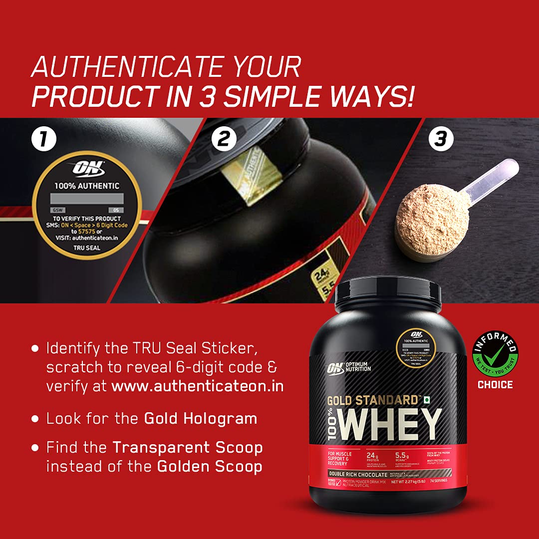 OPTIMUM NUTRITION GOLD STANDARD WHEY PROTEIN POWDER VANILLA 454GM