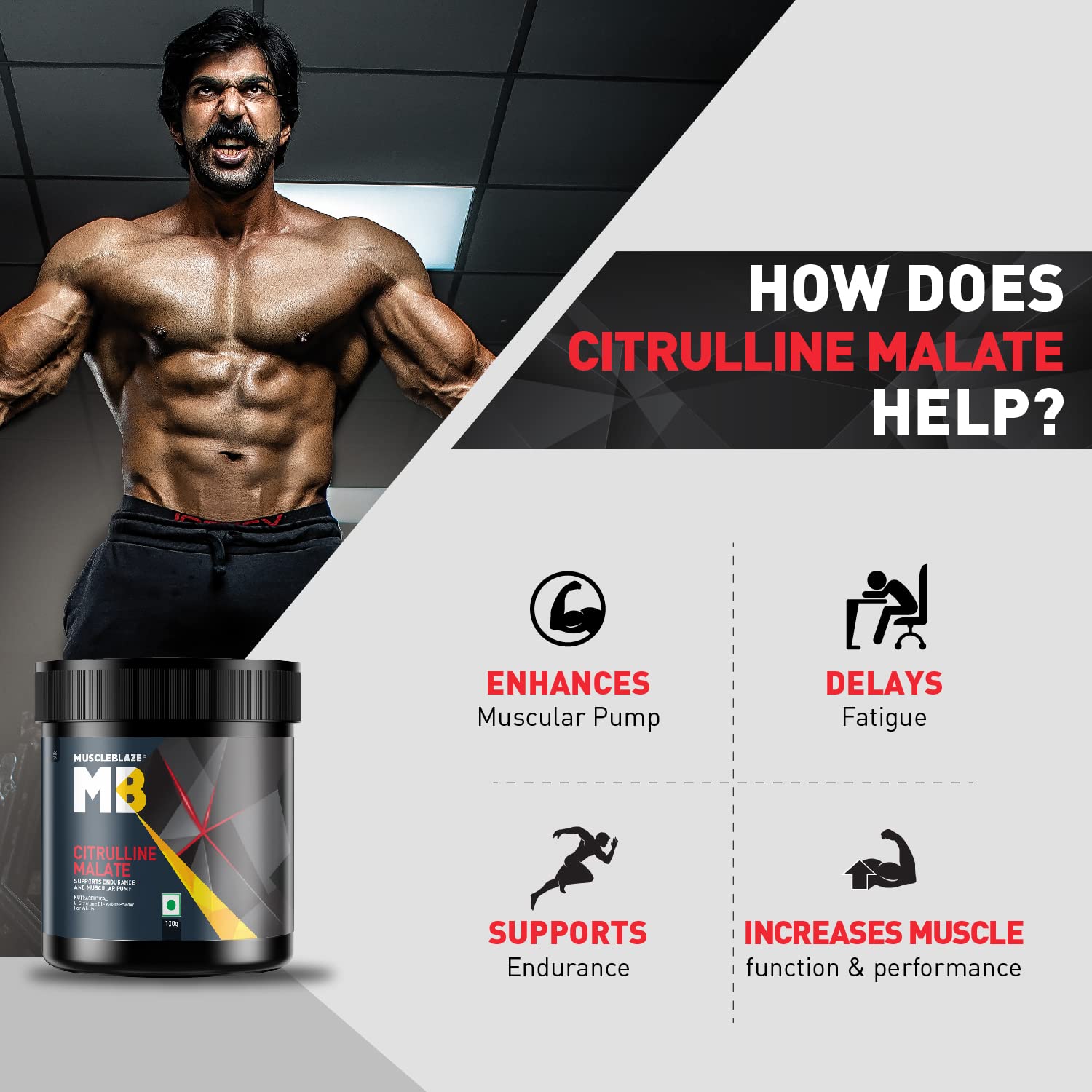 MUSCLEBLAZE CITRULLINE MALATE UNFLAVORED 100GM