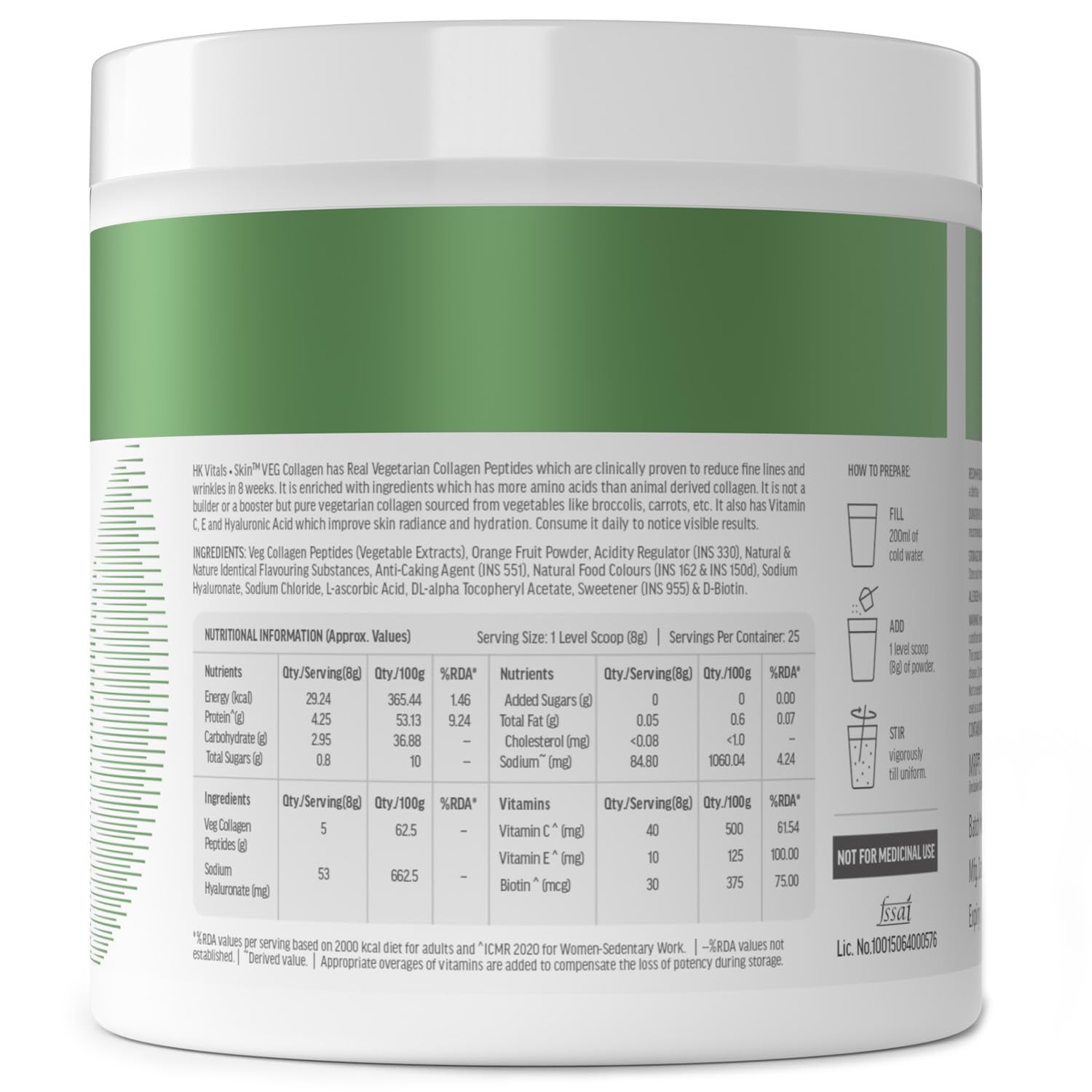 HEALTHKART HK VITALS SKIN RADIANCE COLLAGEN VEG-MIXED FRUIT 200GM