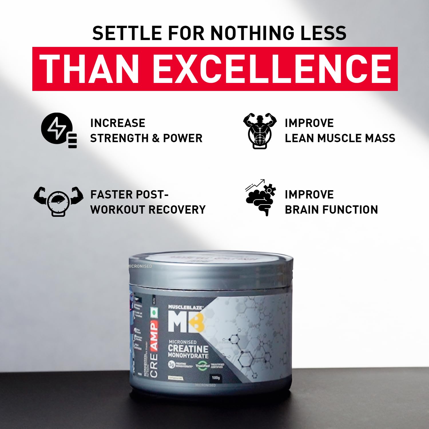 MUSCLEBLAZE CREATINE MONOHYDRATE CREAMP UNFLAVORED 0.22LB