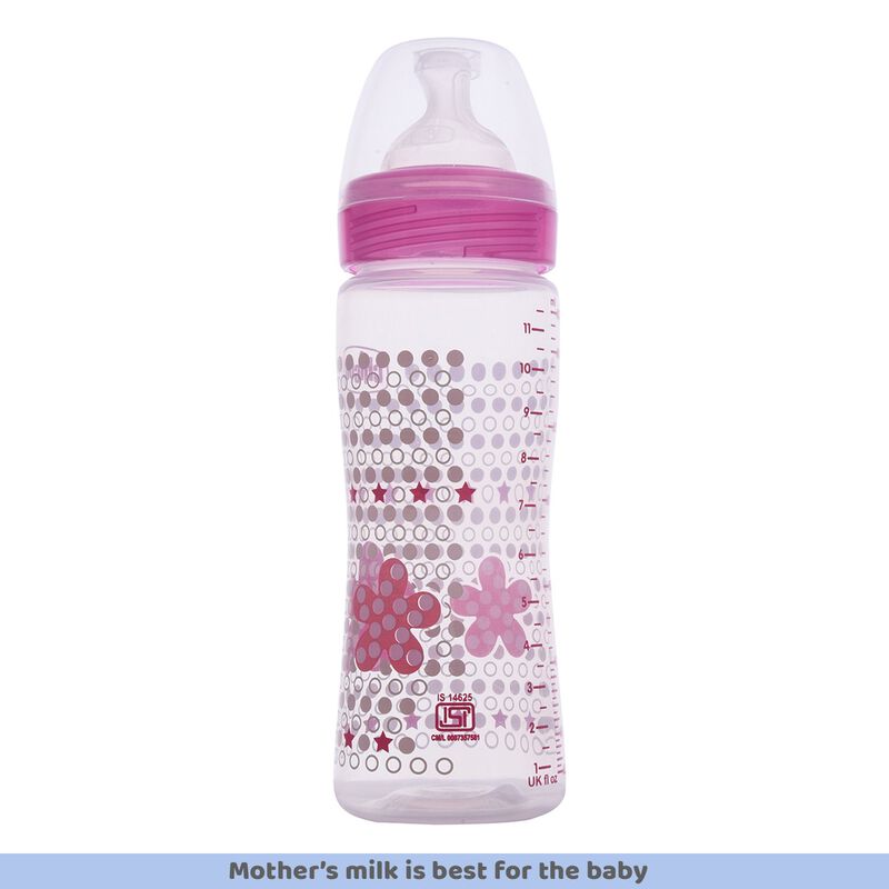 CHICOO BOTTEL WB SIL PHY PINK FLOWER 330ML