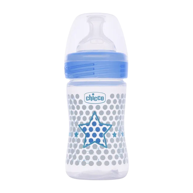 CHICCO BOTTEL WB SIL PHY BLUE 150ML
