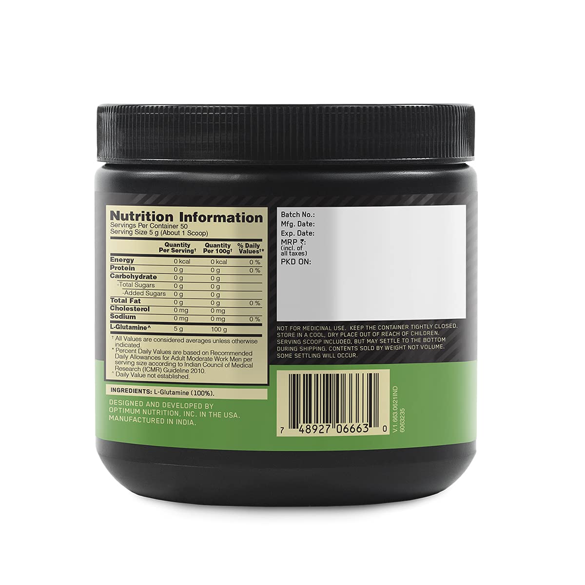 OPTIMUM NUTRITION L-GLUTAMINE POWDER 250GM