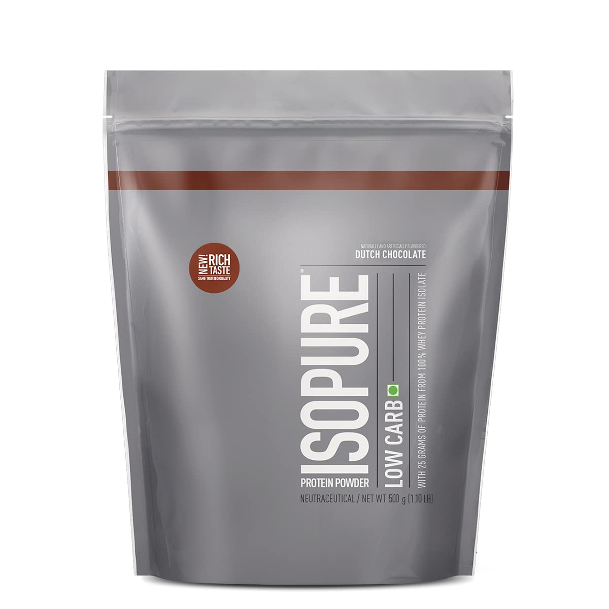 ISOPURE LOW CARB WHEY PROTEIN ISOLATE POWDER DUTCH CHOCOLATE 500GM