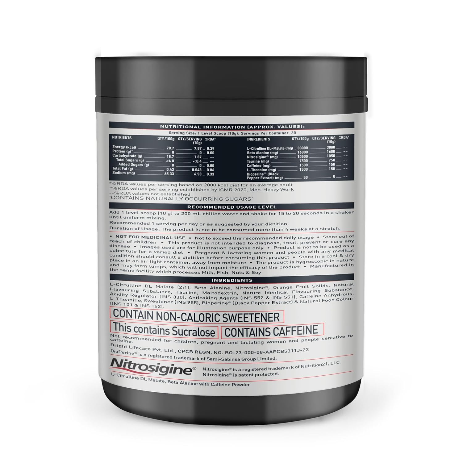 MUSCLEBLAZE PRE-WORKOUT WRATHXPUMP CITRUS BLAST 300GM