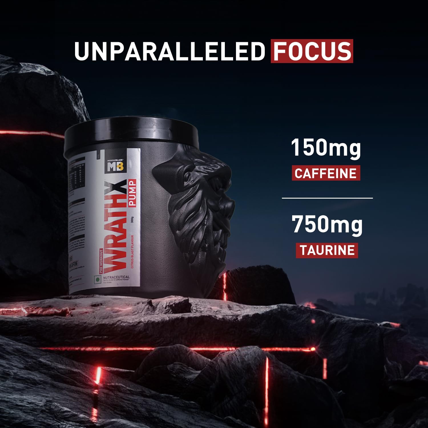 MUSCLEBLAZE PRE-WORKOUT WRATHXPUMP CITRUS BLAST 300GM