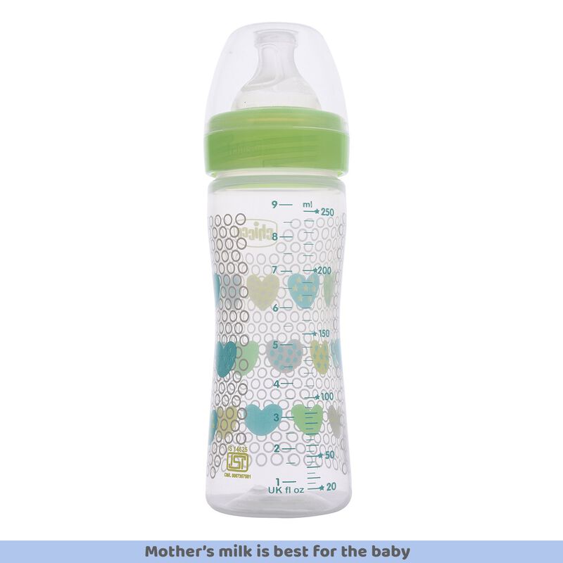 CHICCO BOTTEL WB SIL PHY GREEN 250ML
