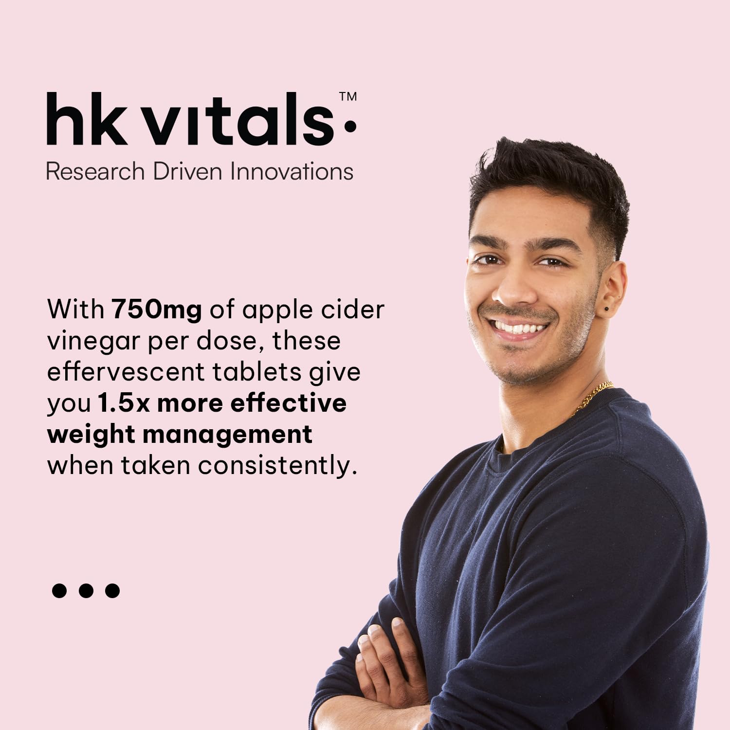 HEALTHKART HK VITALS APPLE CIDER VINEGAR 750MG EFFERVESCENT WATERMELON 15 TABLETS