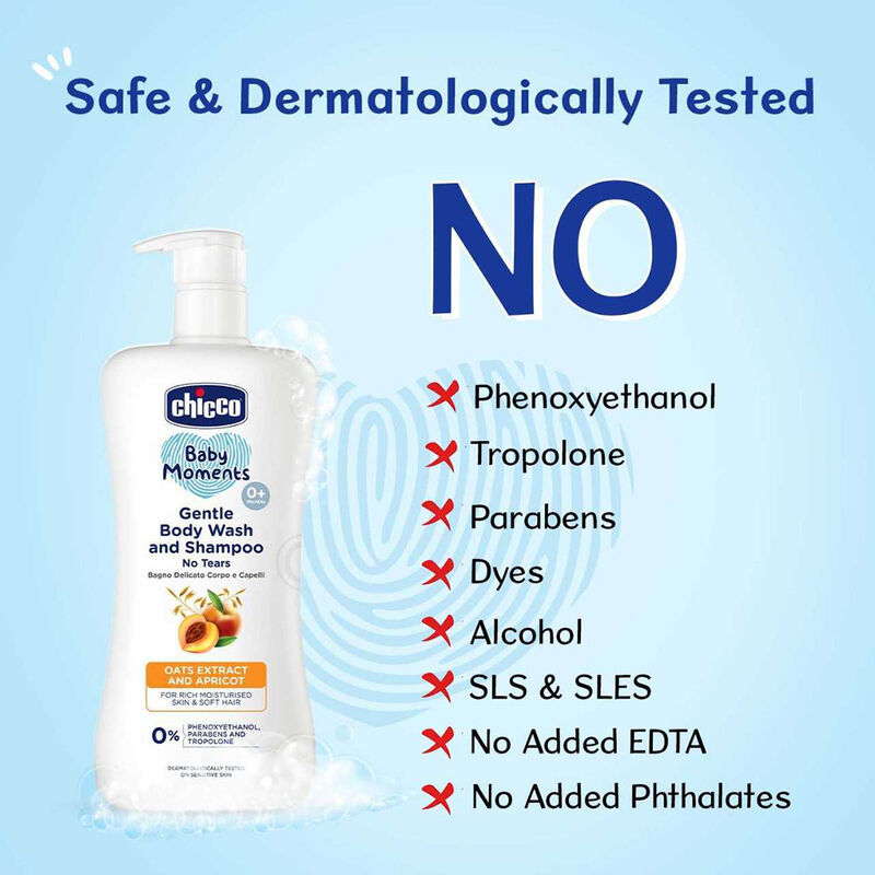 CHICCO GENTLE BODY WASH & SHAMPOO 500ML
