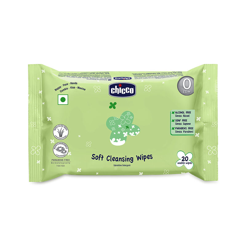 CHICCO SOFT CLEANSING WIPES 20PCS