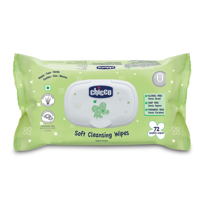 CHICCO SOFT CLEANSING WIPES 72PCS