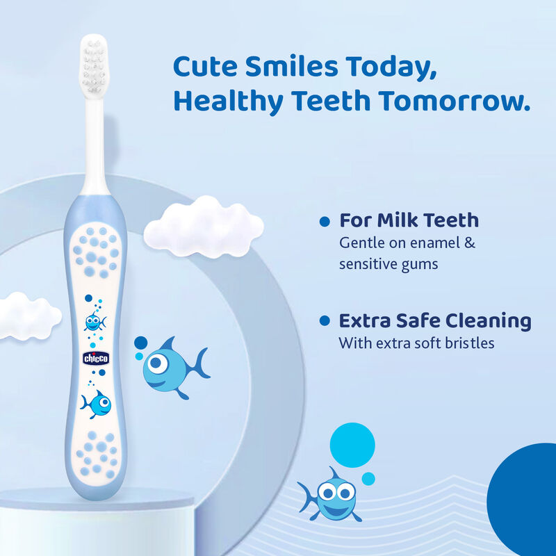 CHICCO TOOTHBRUSH BLUE 6-36M