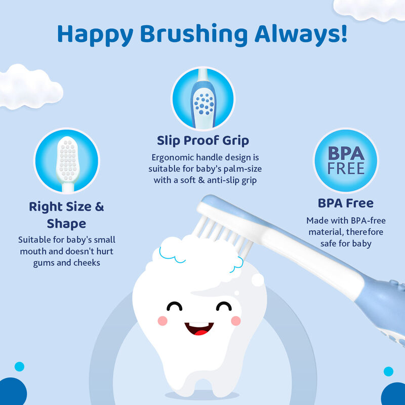 CHICCO TOOTHBRUSH BLUE 6-36M