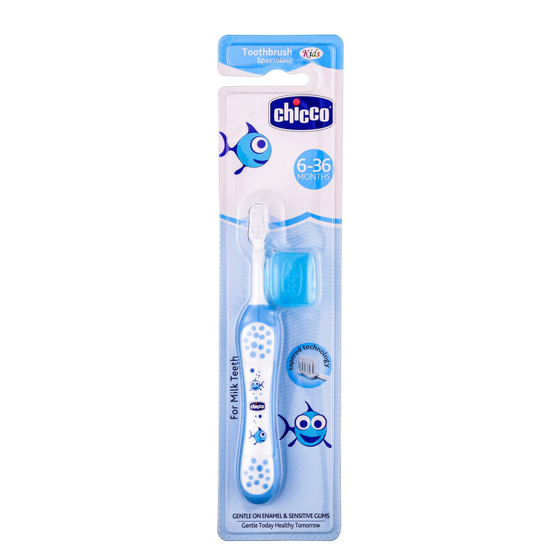 CHICCO TOOTHBRUSH BLUE 6-36M