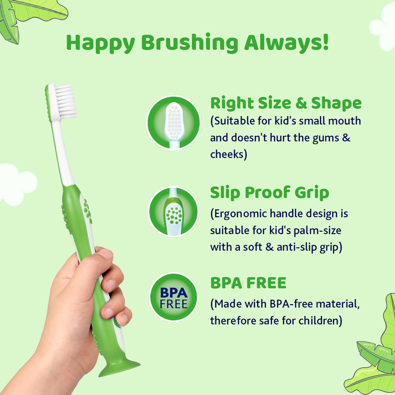 CHICCO TOOTHBRUSH GREEN 3Y-8Y