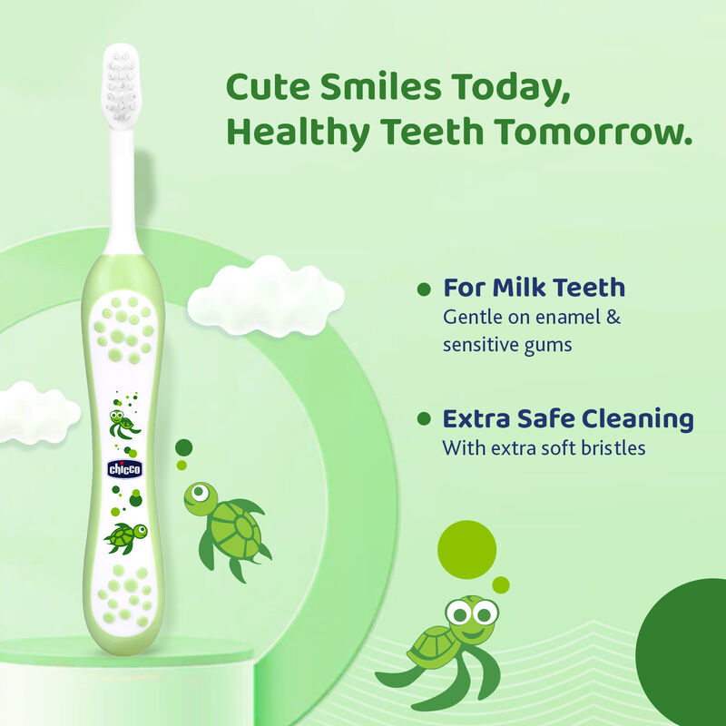 CHICCO TOOTHBRUSH GREEN 6-36M