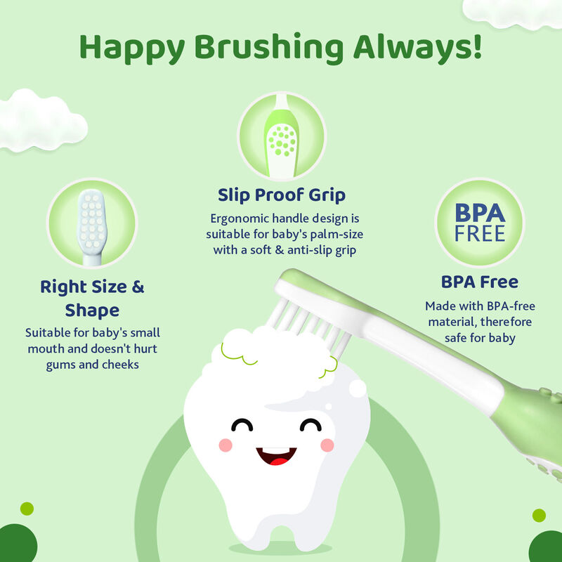 CHICCO TOOTHBRUSH GREEN 6-36M