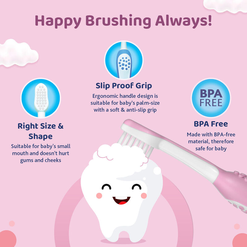 CHICCO TOOTHBRUSH PINK 6-36M
