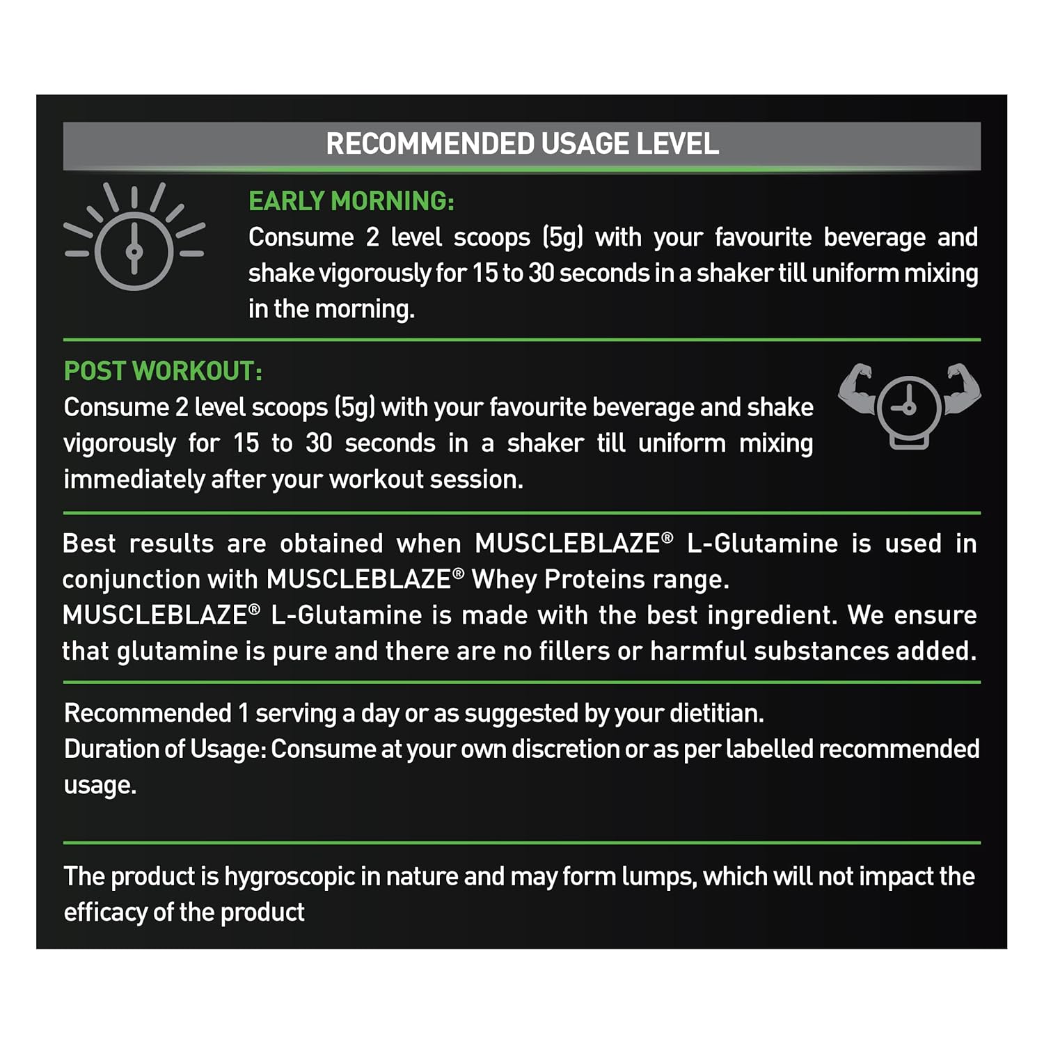 MUSCLEBLAZE MICRONIZED GLUTAMINE UNFLAVOURED 0.55LB