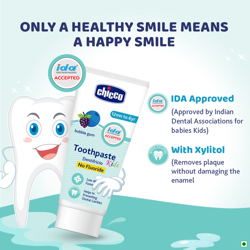 CHICCO TOOTHPASTE BUBLE GUM 12M-6Y 50G