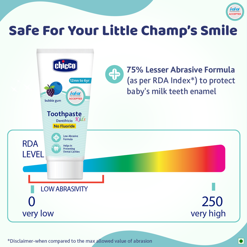 CHICCO TOOTHPASTE BUBLE GUM 12M-6Y 50G