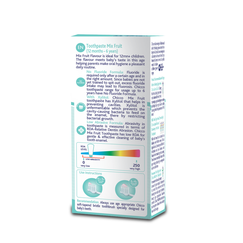 CHICCO TOOTHPASTE MIX FRUITS 1Y-6Y