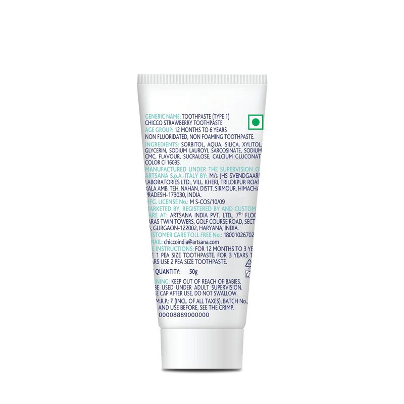 CHICCO TOOTHPASTE STRAWBERRY 1Y-6Y 50G