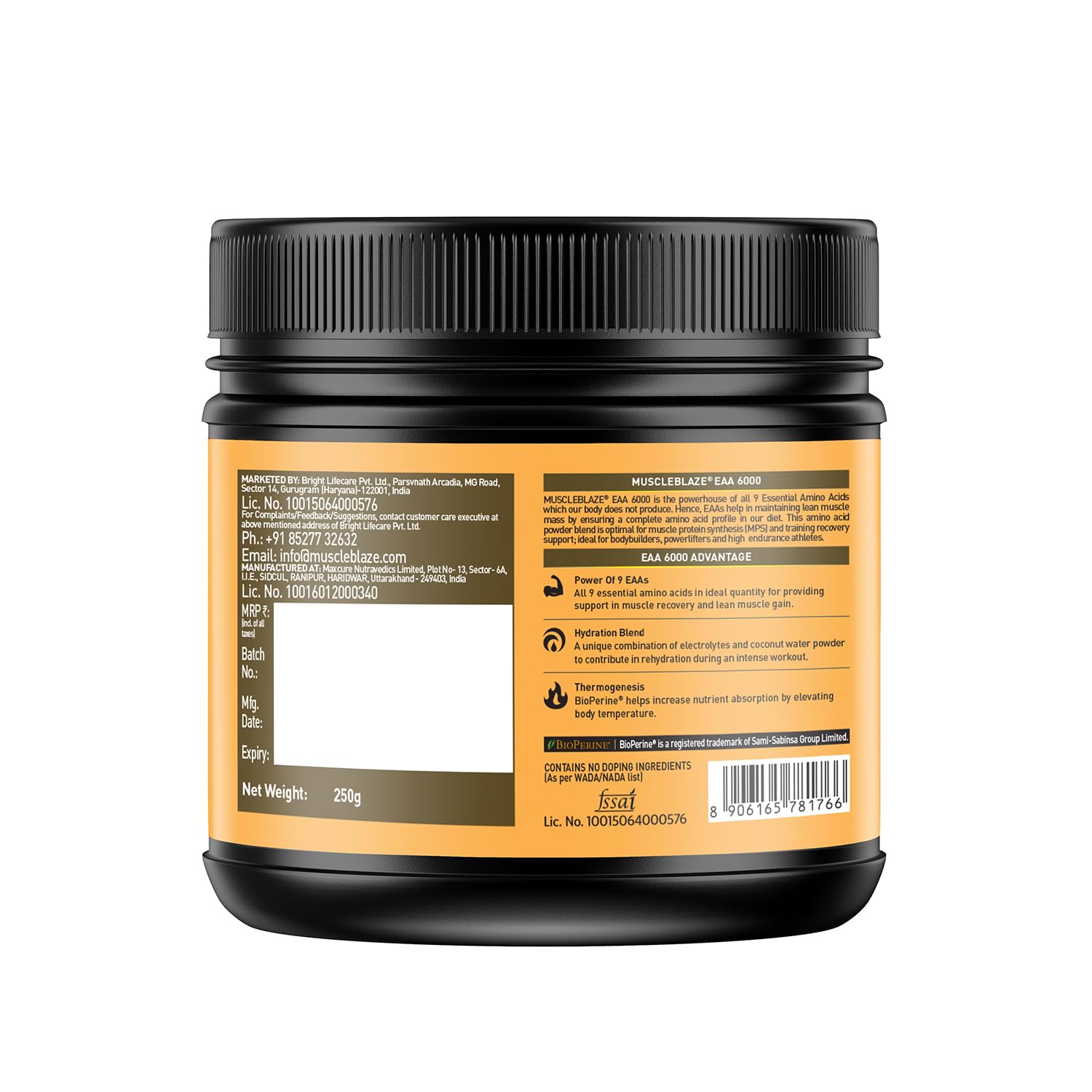 MUSCLEBLAZE EAA 6000 LEMONADE 0.55LB