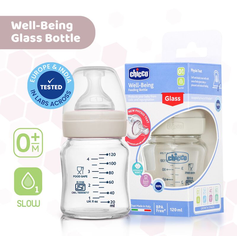 CHICCO WB GLASS NEUTRAL 120ML